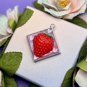 Keychain - Strawberry Hearts