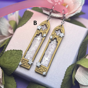 Earrings - Wizard Tower Windows (Gold)