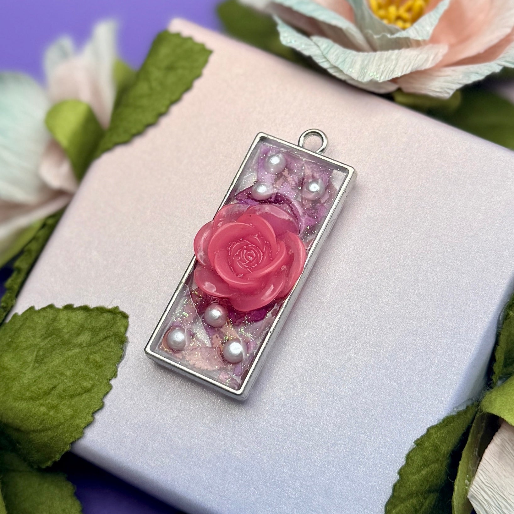 Keychain - Pink Flower