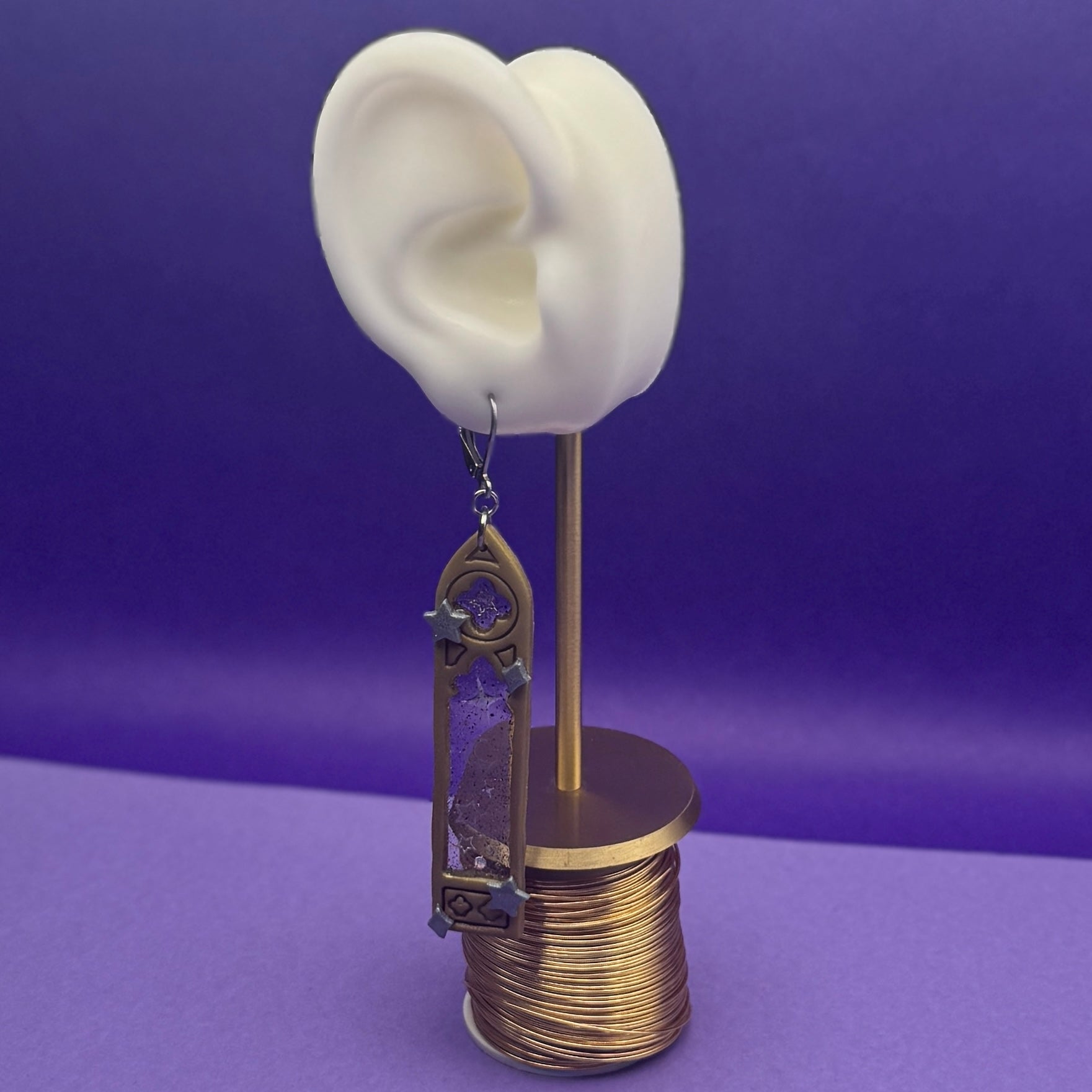 Earrings - Wizard Tower Windows (Gold)