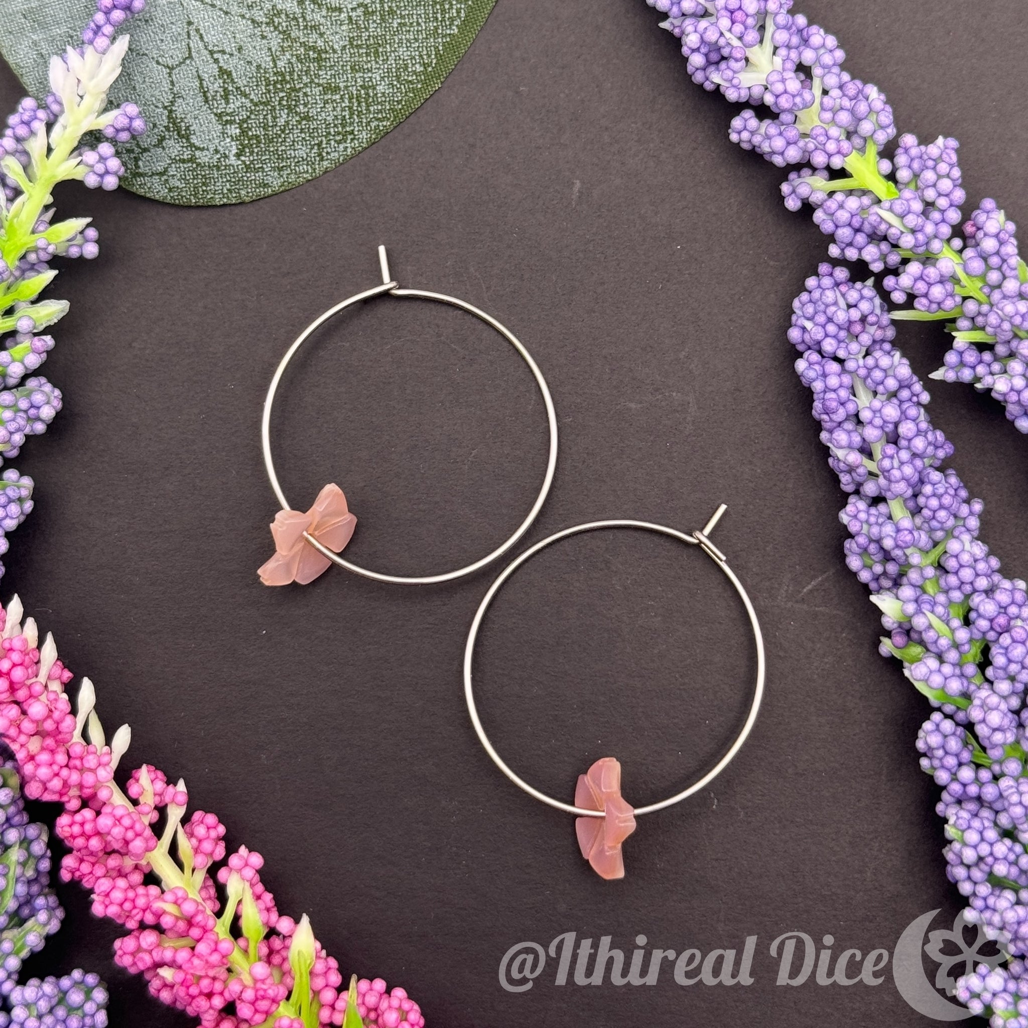Earrings - Sakura Hoops