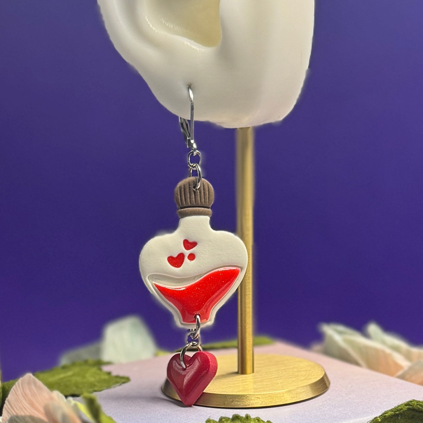 Earrings - Potion Bottle (Health)