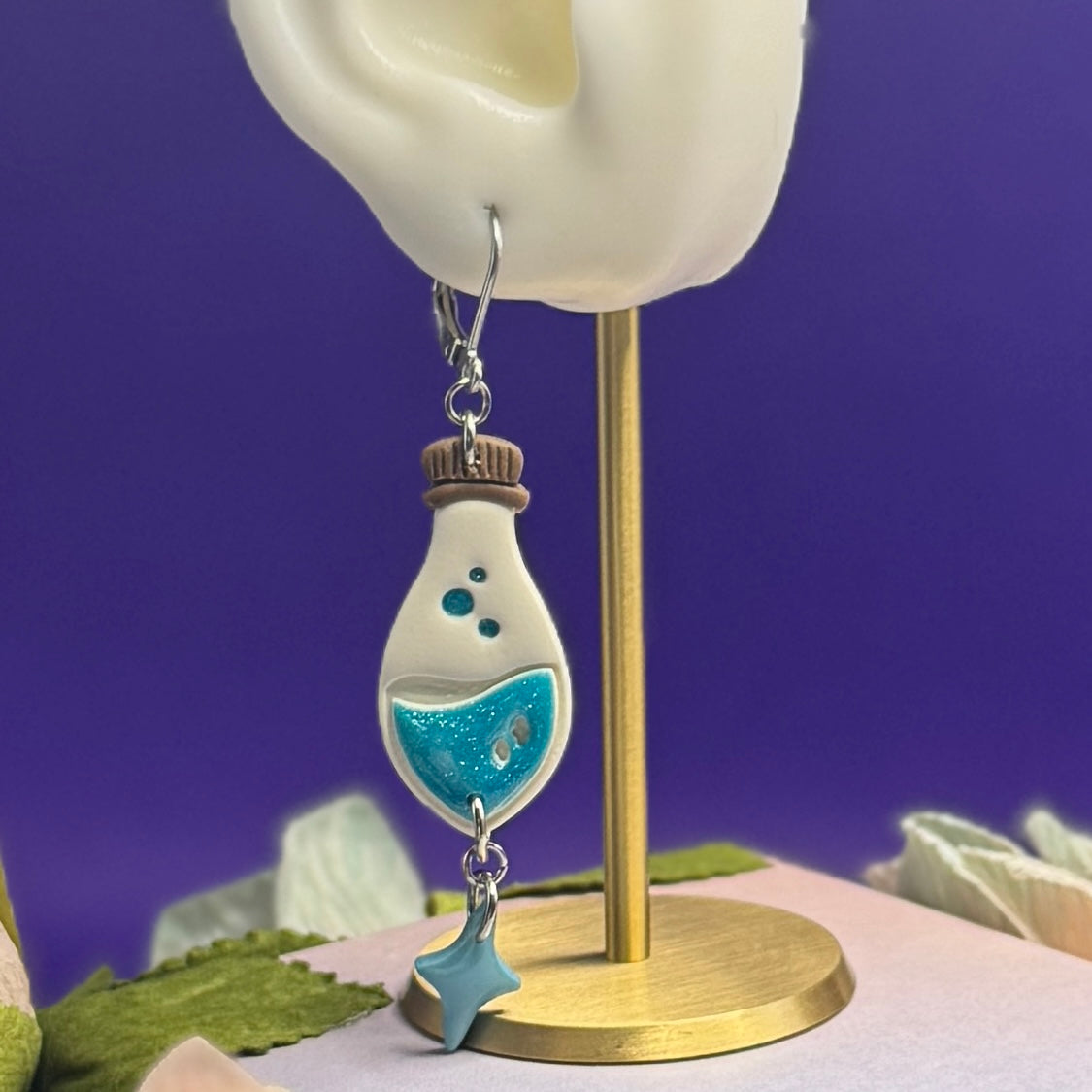 Earrings - Potion Bottle (Mana)