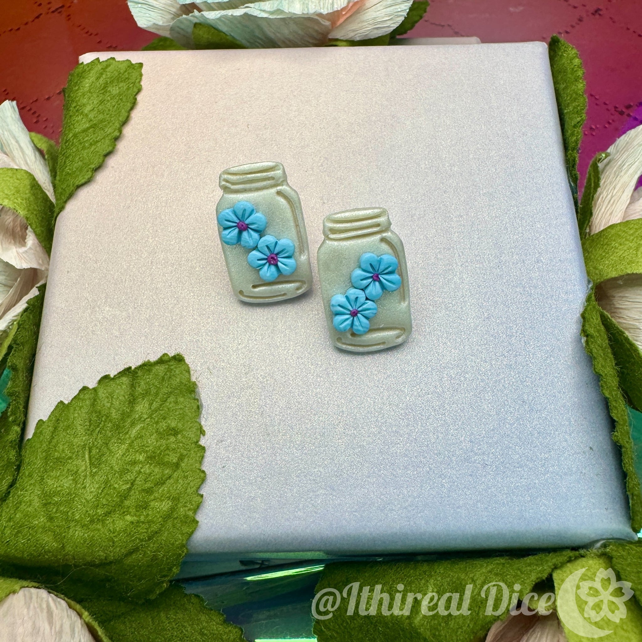 Earrings - Milk Jar Studs