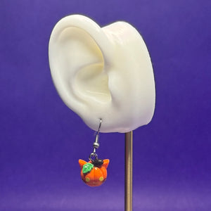 Earrings - Kitty Pumpkin (MtO)